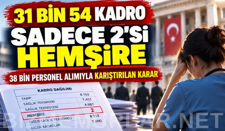 38 Bin Personel Alımı ile Karıştırılan Karar: 31 Bin 54 Kadronun Sadece 2’si Hemşire