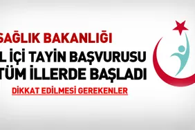 İl içi tayin başvurusu için EKİP ekranında tercih yapan sağlık personeli