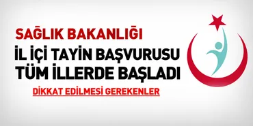 İl içi tayin başvurusu için EKİP ekranında tercih yapan sağlık personeli